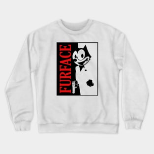 Felix the Cat - Furface parody 2.0 (for light tees) Crewneck Sweatshirt